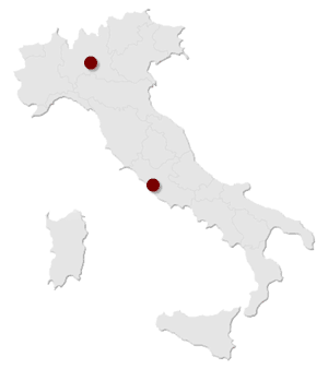 Cliccare sulla mappa per avere maggiori informazioni sulle sedi di Roma e Milano